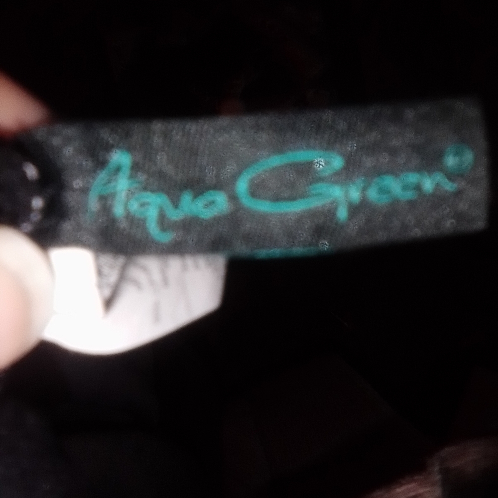 Aqua Green Women's Black One Piece Runching Swim Suit Size XL